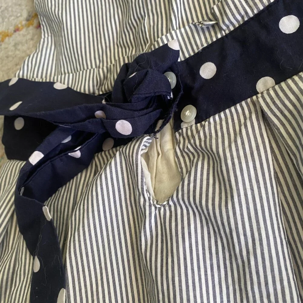 OshKosh B'Gosh Dress Girls 3T Blue Striped Sleevelesss